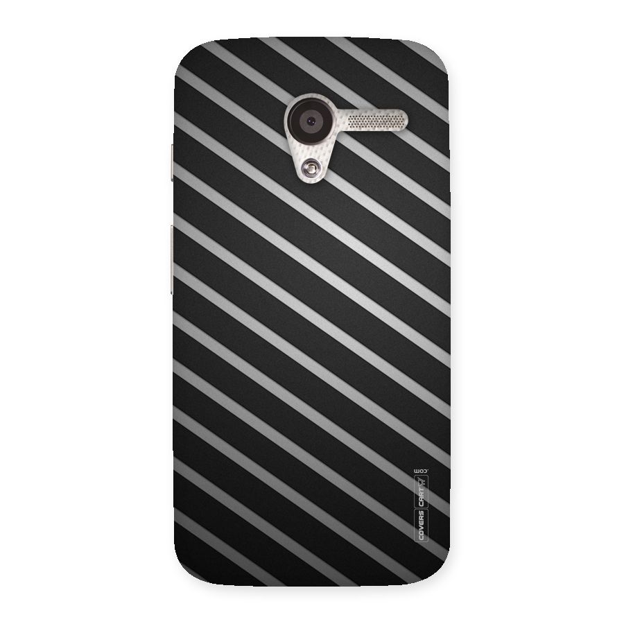 Grey And Black Stripes Back Case for Moto X