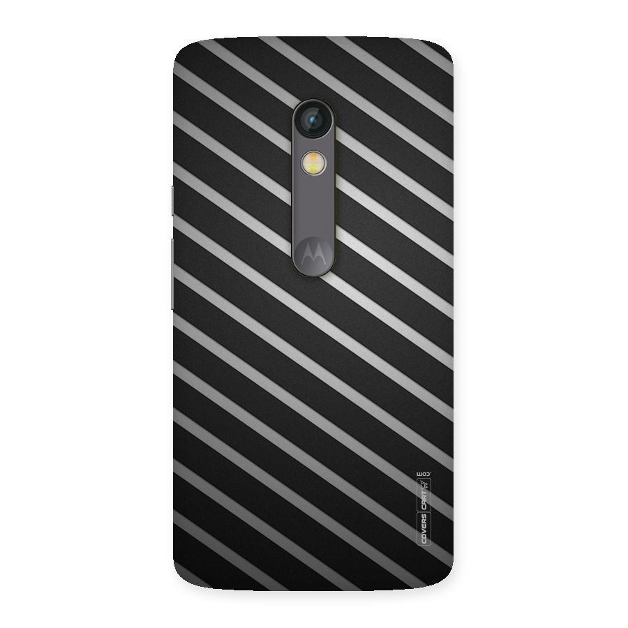 Grey And Black Stripes Back Case for Moto X Play