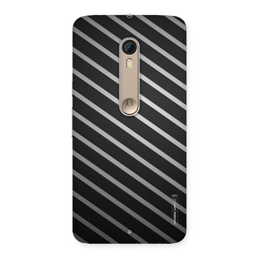 Grey And Black Stripes Back Case for Motorola Moto X Style