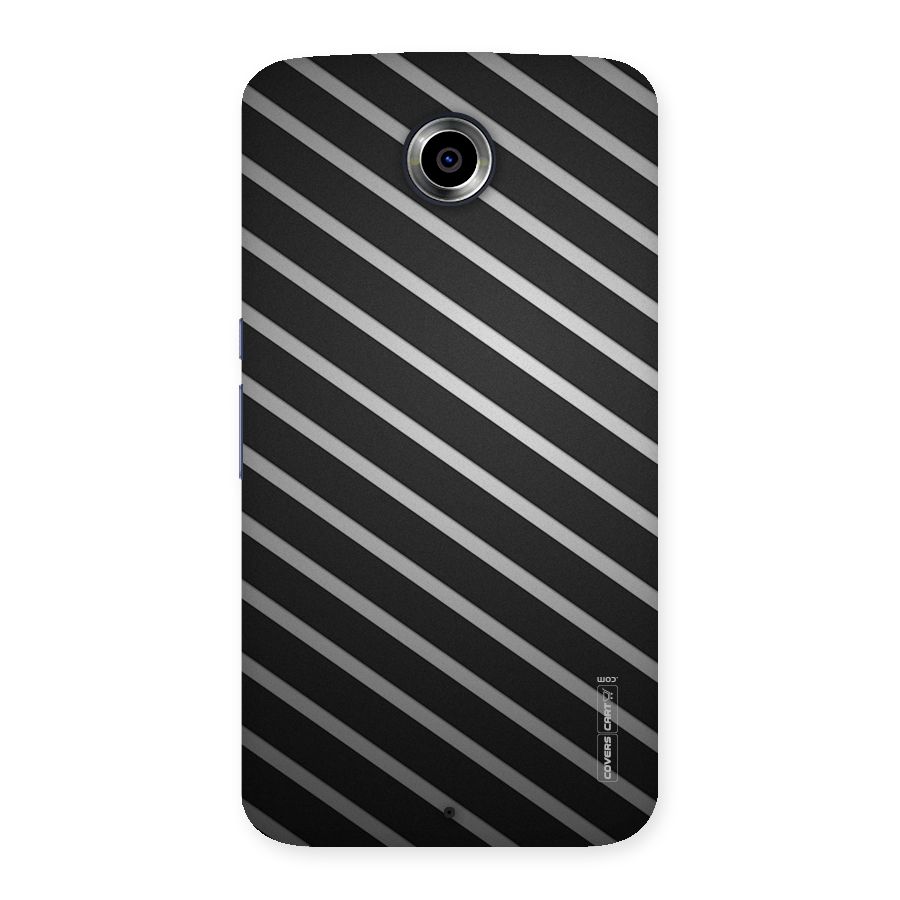 Grey And Black Stripes Back Case for Nexsus 6