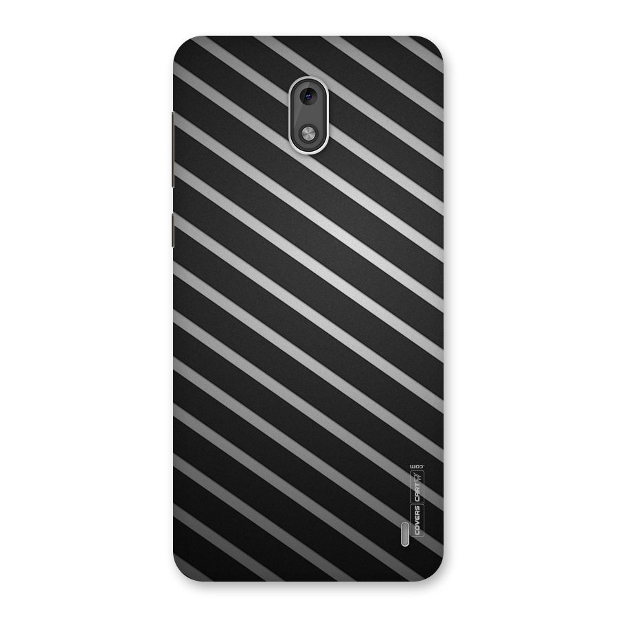 Grey And Black Stripes Back Case for Nokia 2
