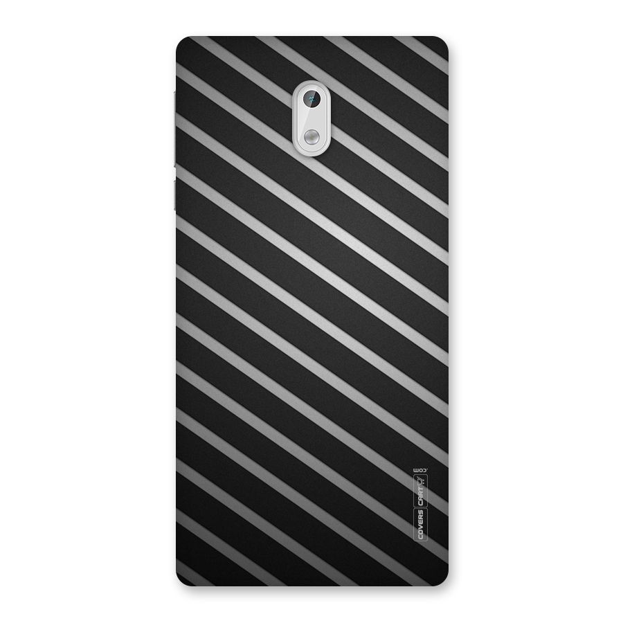 Grey And Black Stripes Back Case for Nokia 3