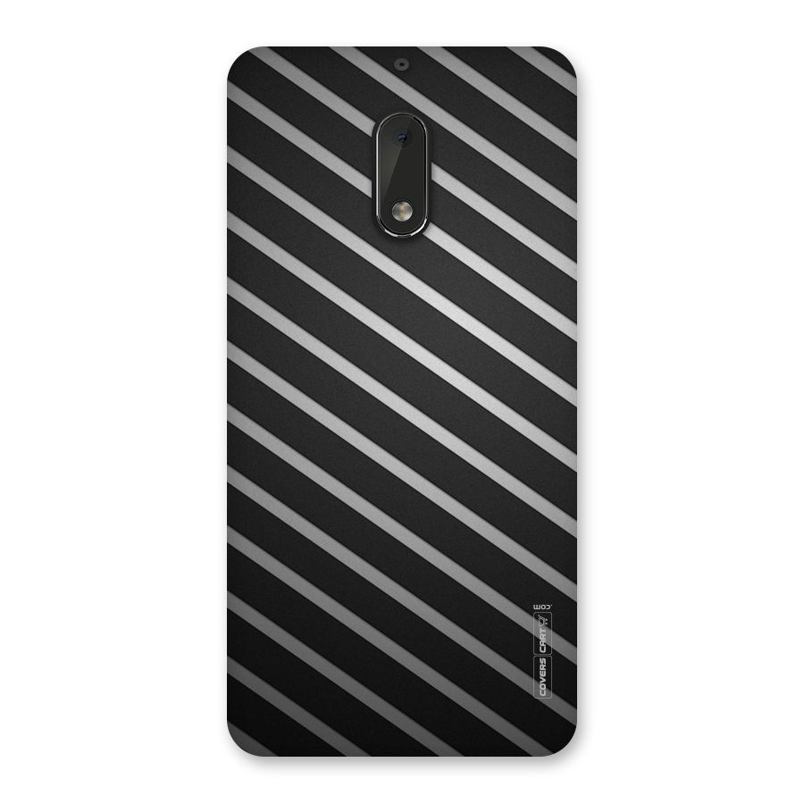Grey And Black Stripes Back Case for Nokia 6