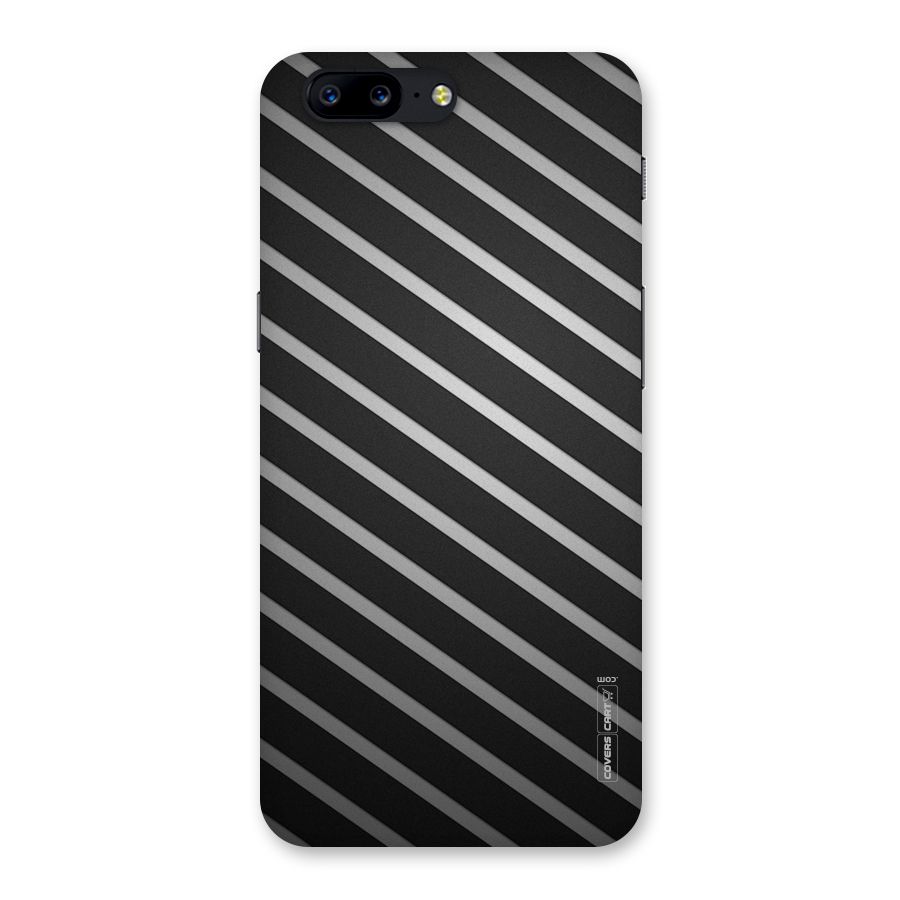 Grey And Black Stripes Back Case for OnePlus 5