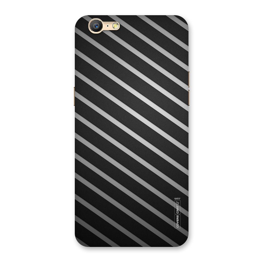 Grey And Black Stripes Back Case for Oppo A57