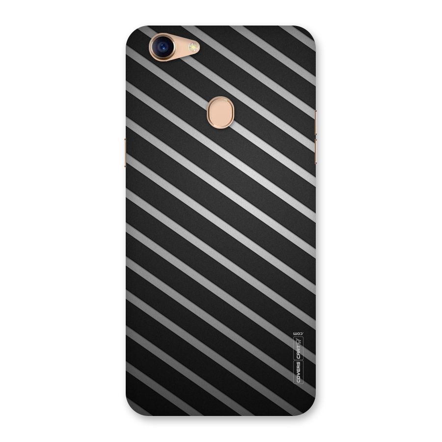 Grey And Black Stripes Back Case for Oppo F5