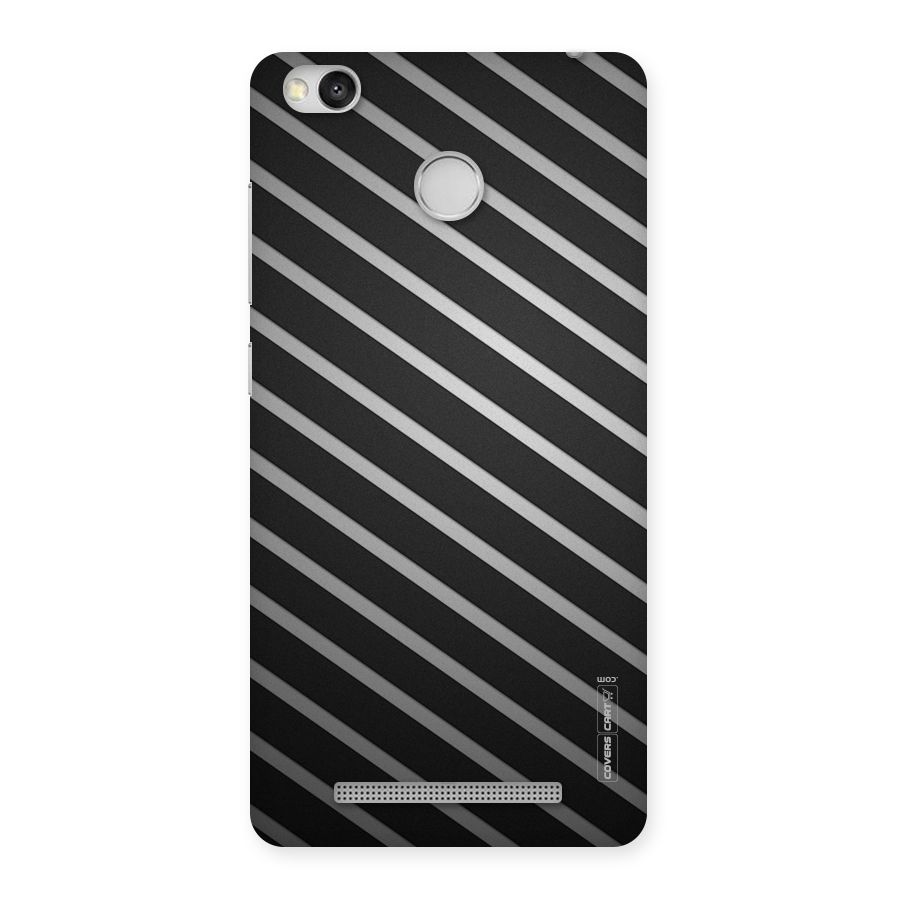 Grey And Black Stripes Back Case for Redmi 3S Prime