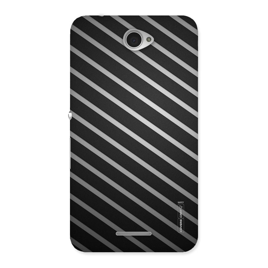 Grey And Black Stripes Back Case for Sony Xperia E4