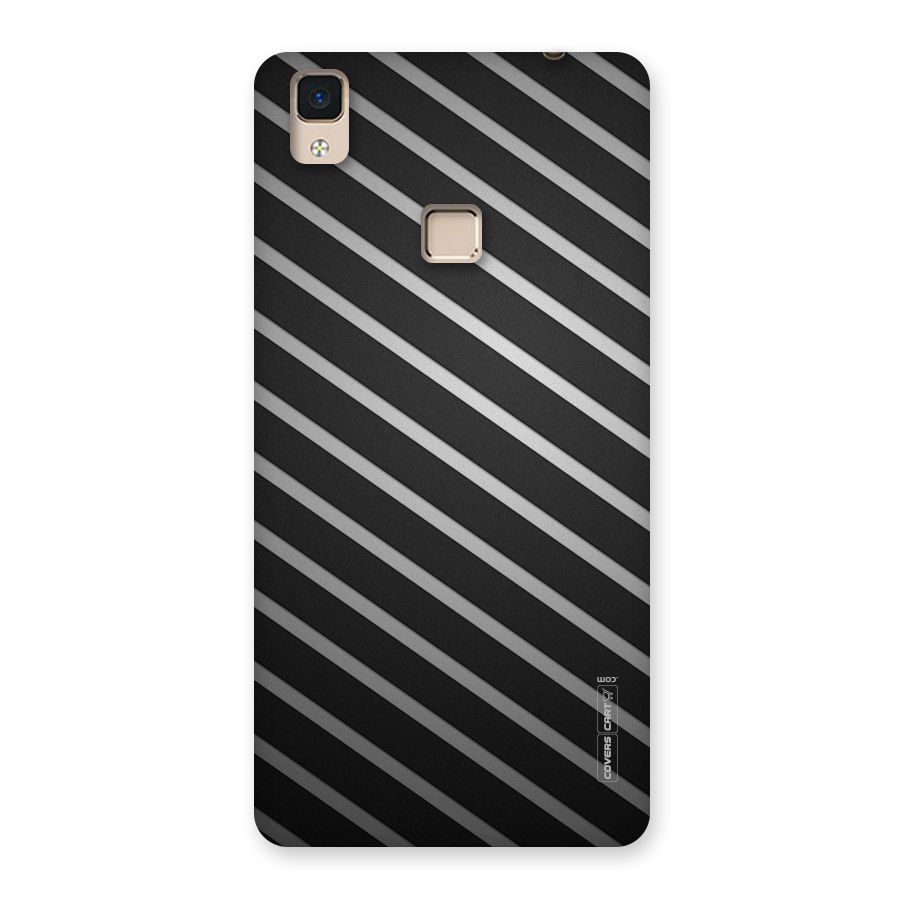 Grey And Black Stripes Back Case for V3 Max