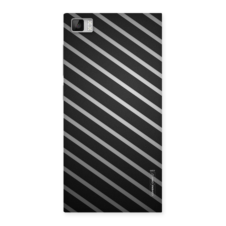 Grey And Black Stripes Back Case for Xiaomi Mi3