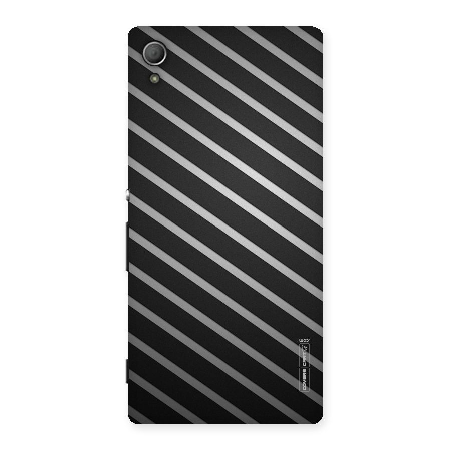 Grey And Black Stripes Back Case for Xperia Z3 Plus