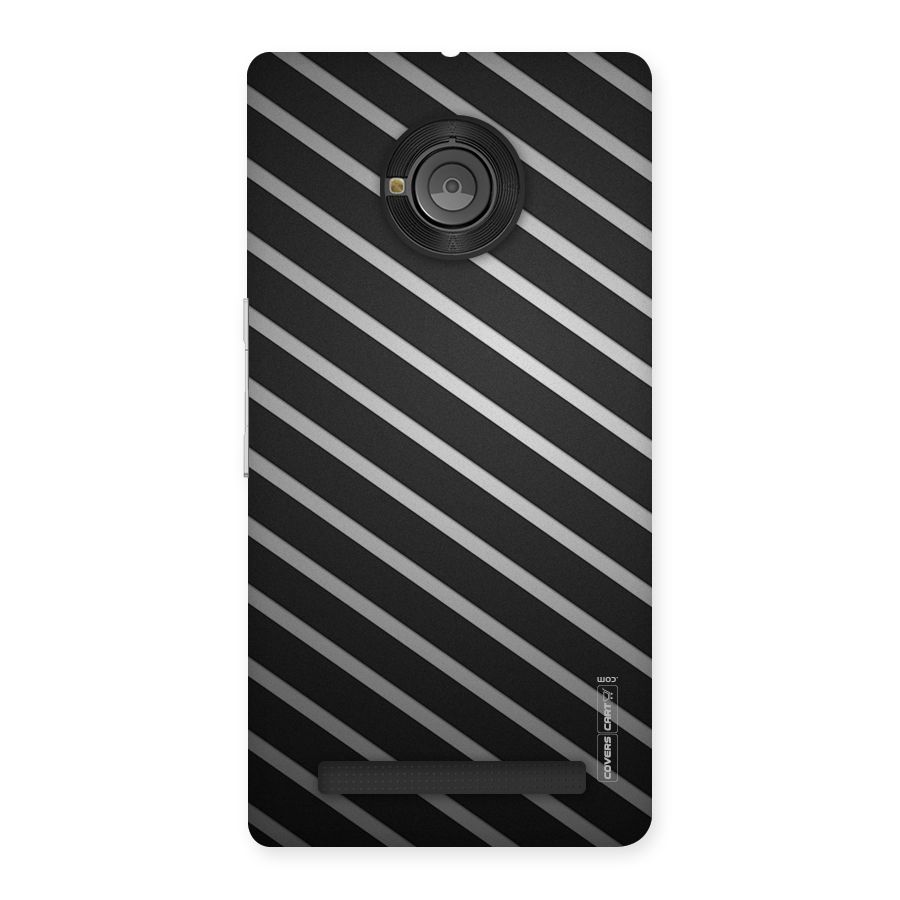 Grey And Black Stripes Back Case for Yu Yuphoria