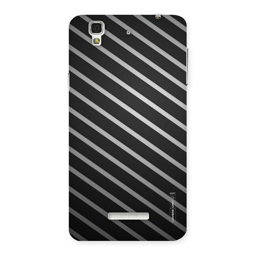 Grey And Black Stripes Back Case for Yu Yureka