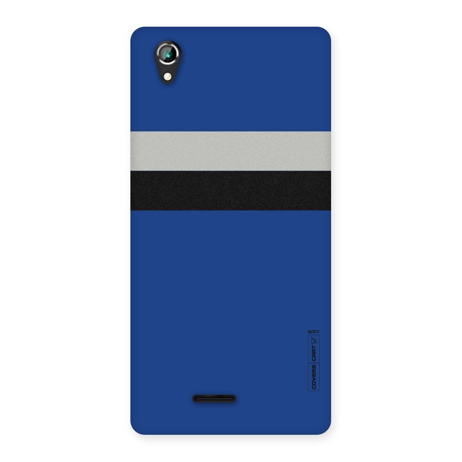 Grey Black Strips Back Case for Lava Iris 800