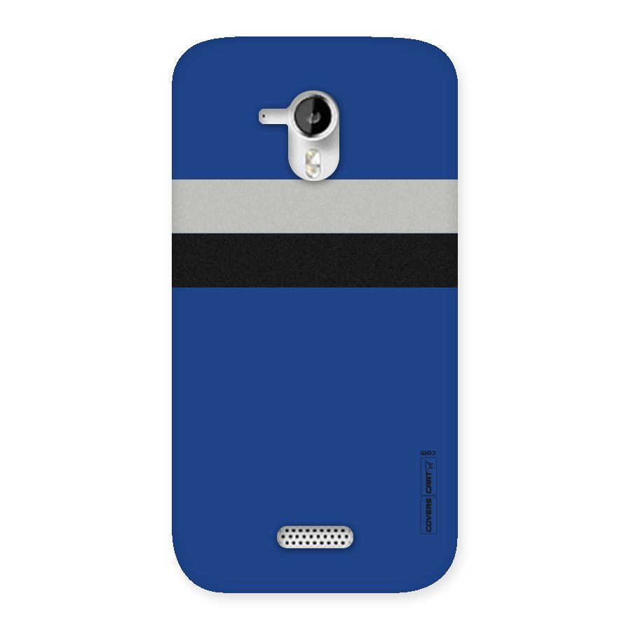 Grey Black Strips Back Case for Micromax Canvas HD A116