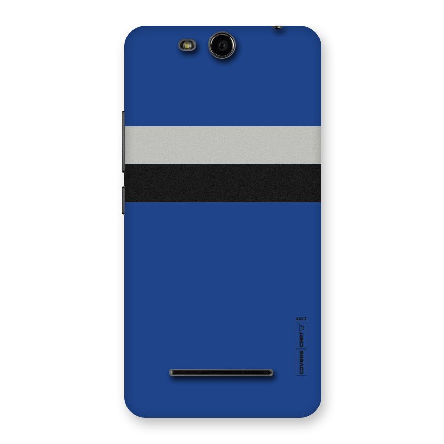 Grey Black Strips Back Case for Micromax Canvas Juice 3 Q392
