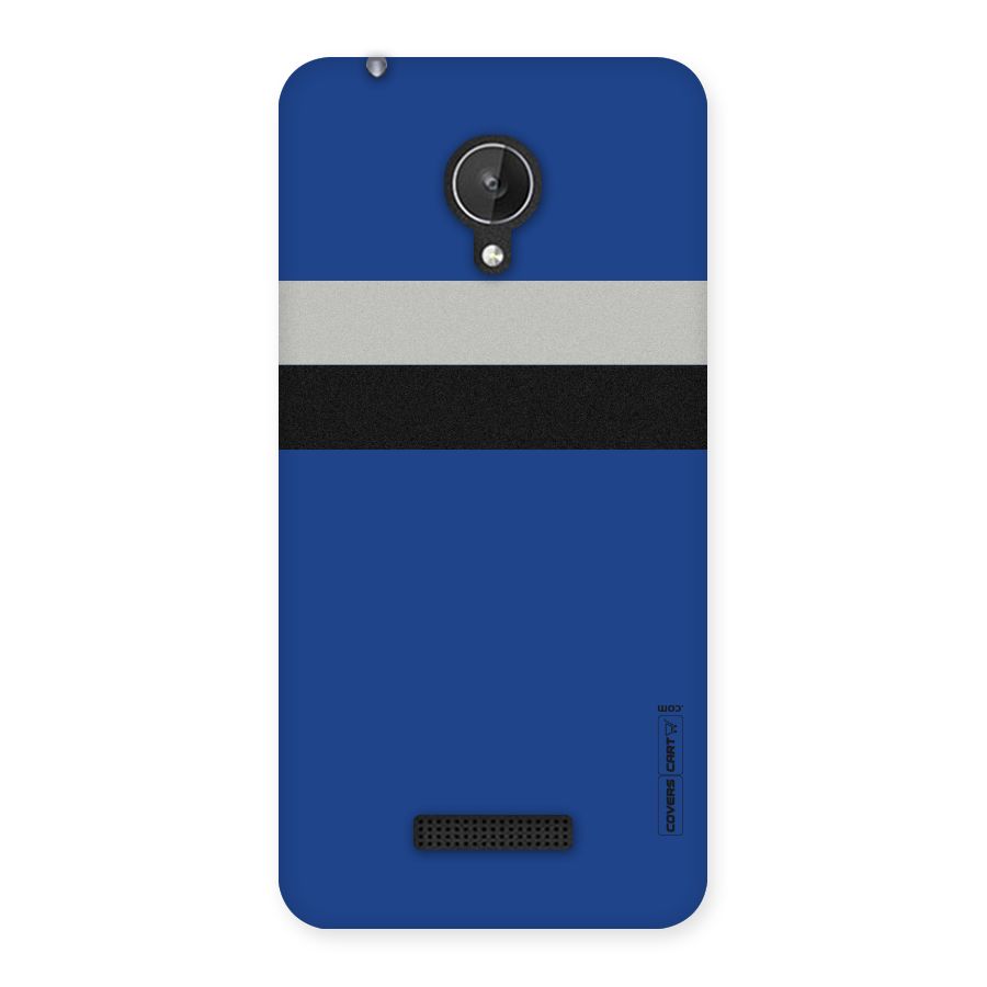Grey Black Strips Back Case for Micromax Canvas Spark Q380