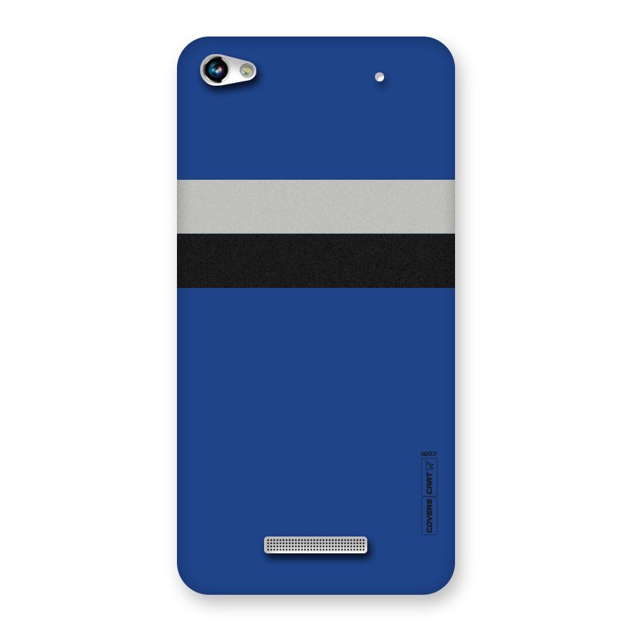 Grey Black Strips Back Case for Micromax Hue 2