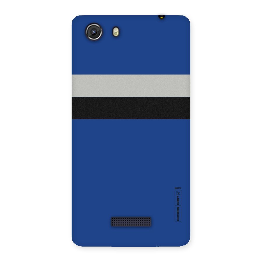 Grey Black Strips Back Case for Micromax Unite 3
