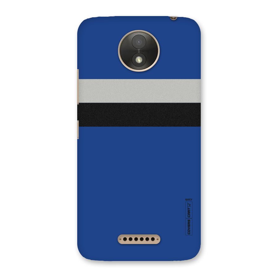 Grey Black Strips Back Case for Moto C Plus