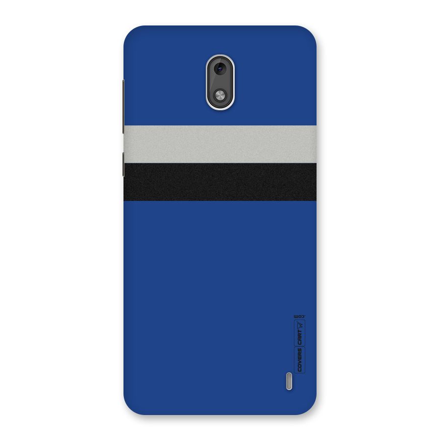 Grey Black Strips Back Case for Nokia 2
