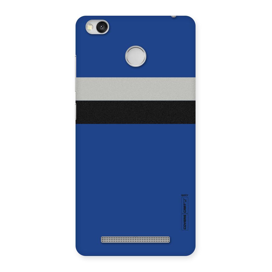 Grey Black Strips Back Case for Redmi 3S Prime