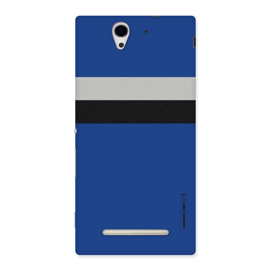 Grey Black Strips Back Case for Sony Xperia C3