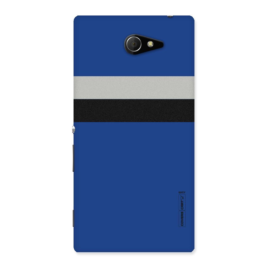 Grey Black Strips Back Case for Sony Xperia M2