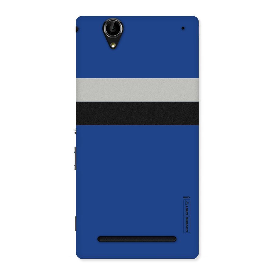 Grey Black Strips Back Case for Sony Xperia T2
