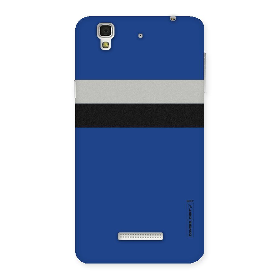 Grey Black Strips Back Case for YU Yureka Plus