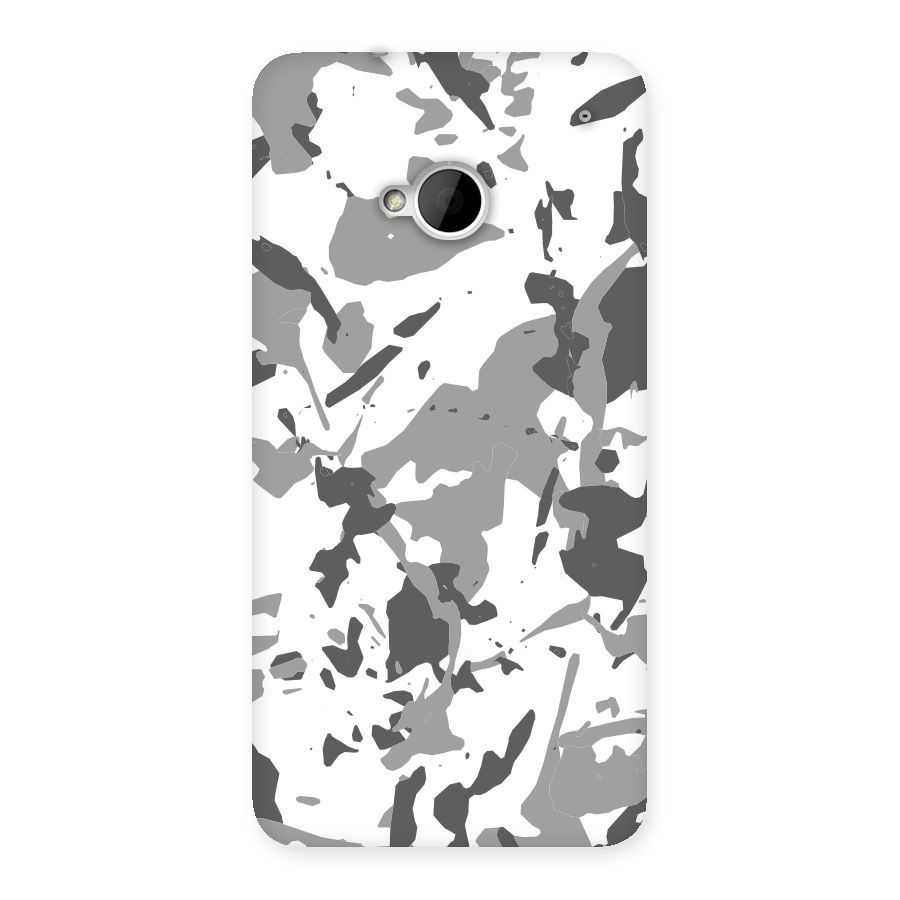 Grey Camouflage Army Back Case for HTC One M7