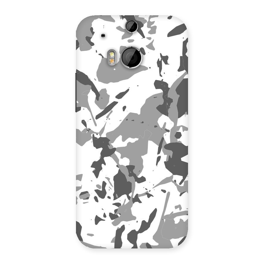 Grey Camouflage Army Back Case for HTC One M8