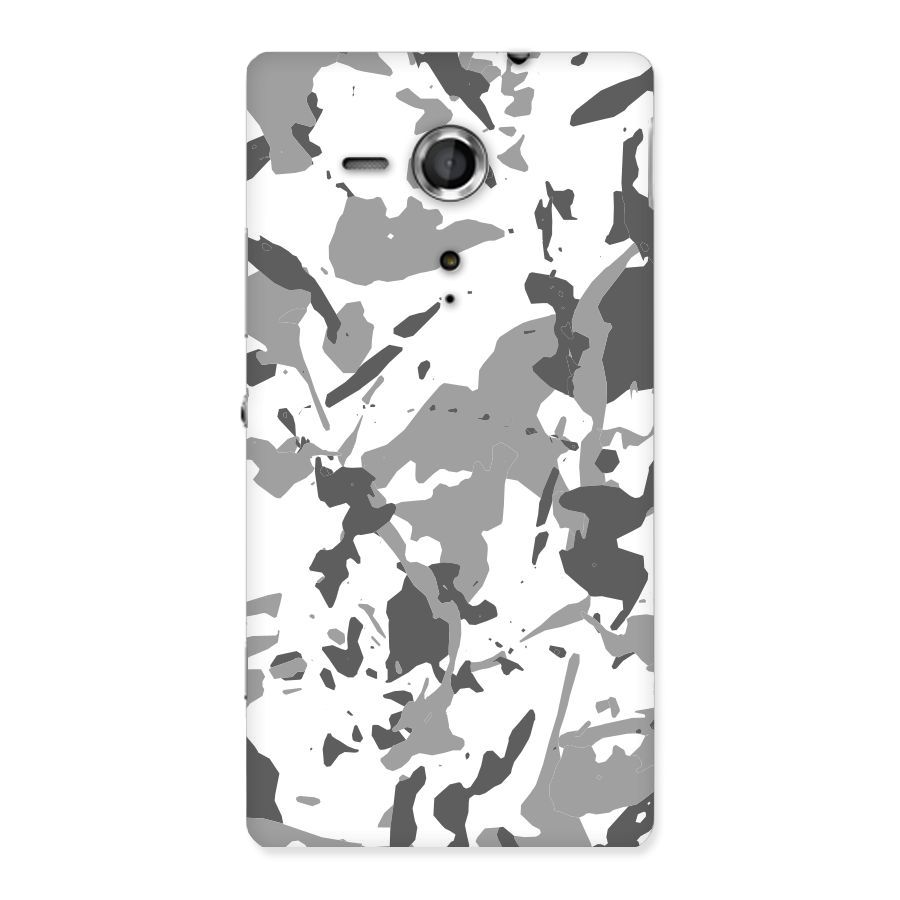 Grey Camouflage Army Back Case for Sony Xperia SP