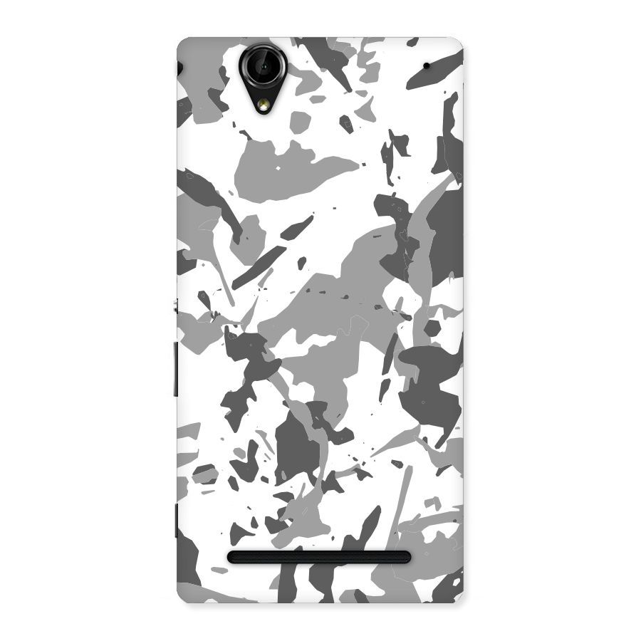 Grey Camouflage Army Back Case for Sony Xperia T2