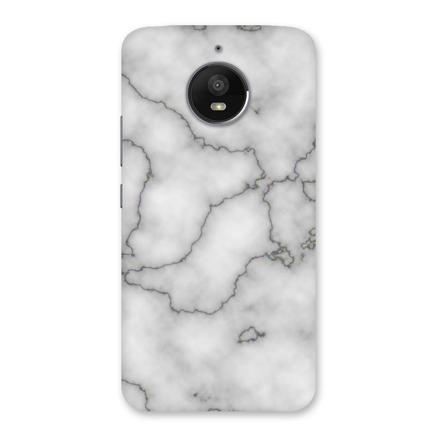 Grey Marble Back Case for Moto E4 Plus