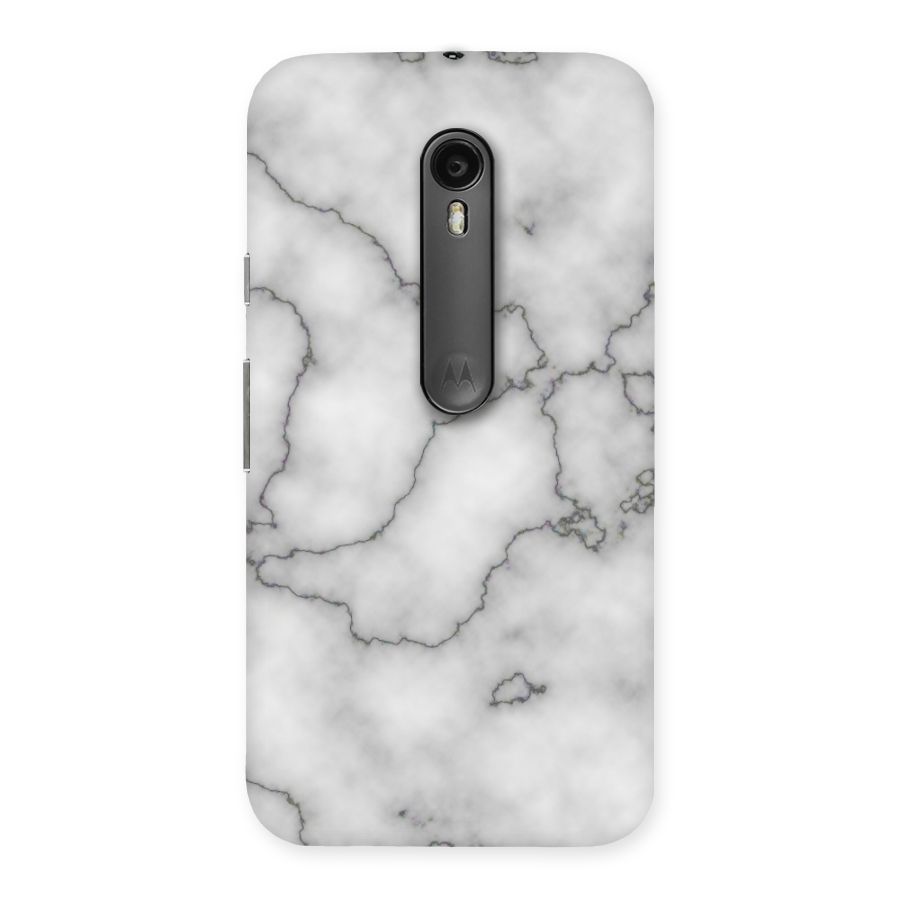 Grey Marble Back Case for Moto G Turbo