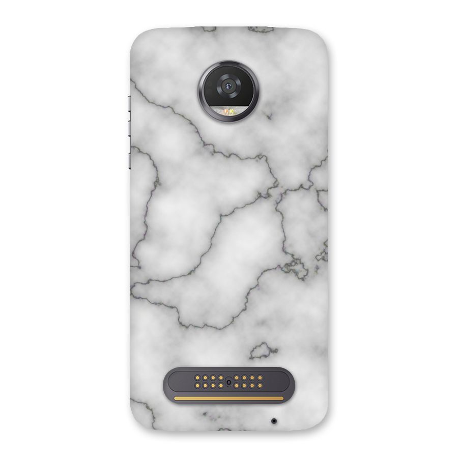 Grey Marble Back Case for Moto Z2 Play