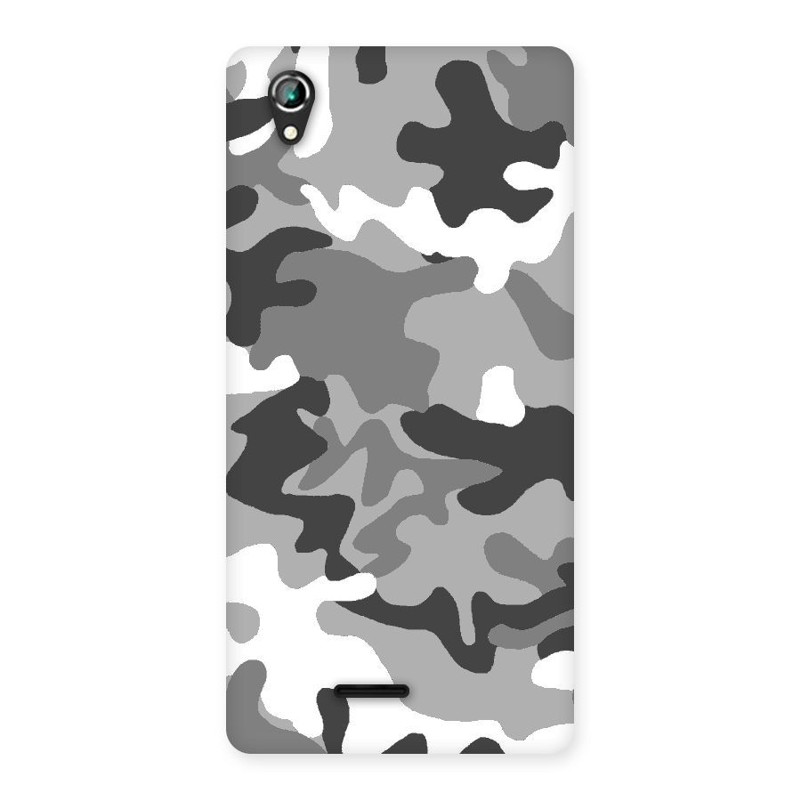 Grey Military Back Case for Lava Iris 800