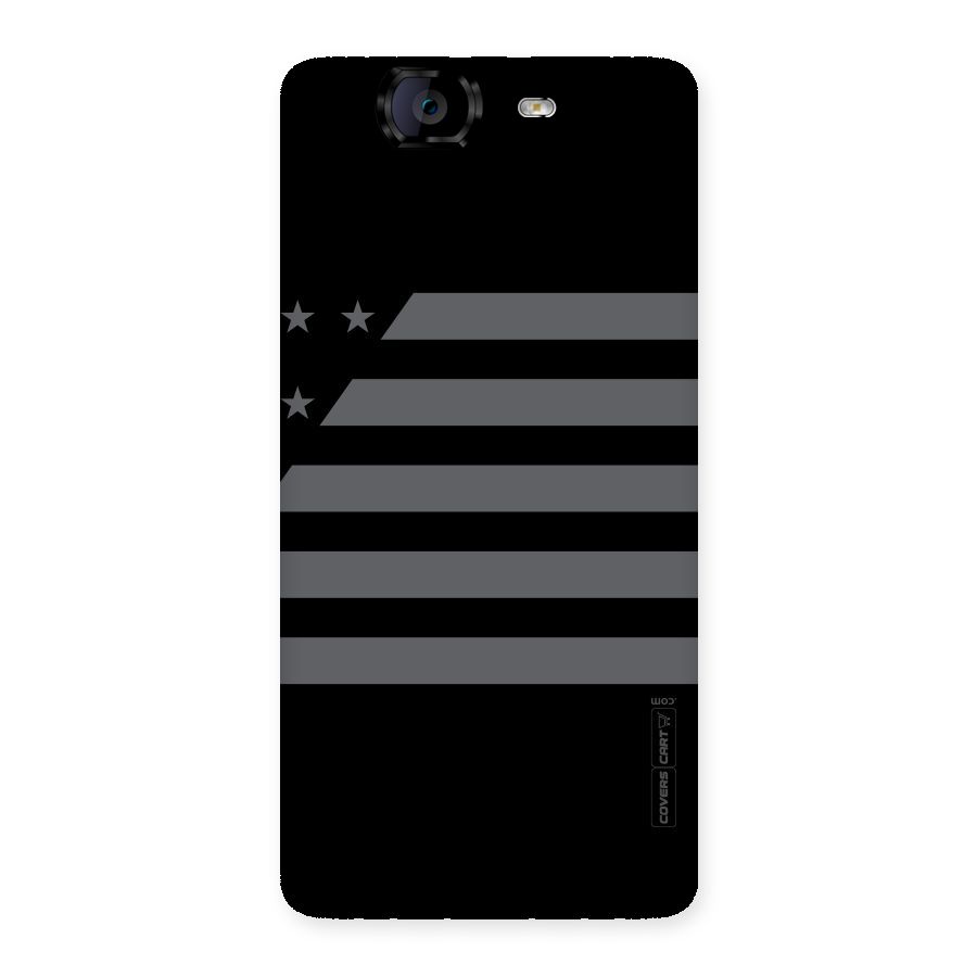 Grey Star Striped Pattern Back Case for Canvas Knight A350