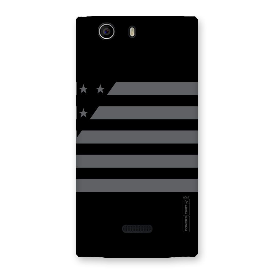 Grey Star Striped Pattern Back Case for Canvas Nitro 2 E311