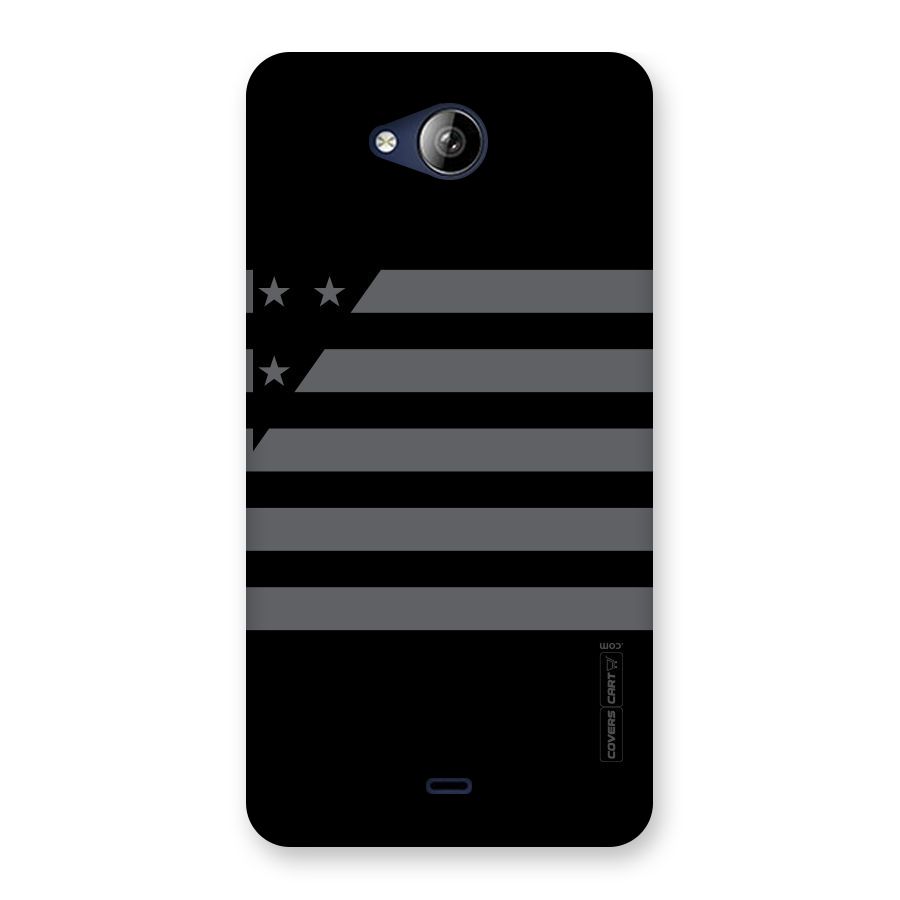 Grey Star Striped Pattern Back Case for Canvas Play Q355