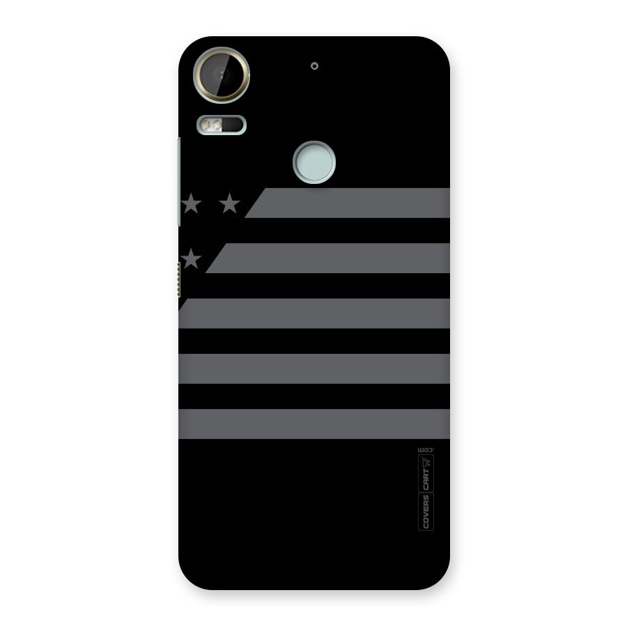 Grey Star Striped Pattern Back Case for Desire 10 Pro