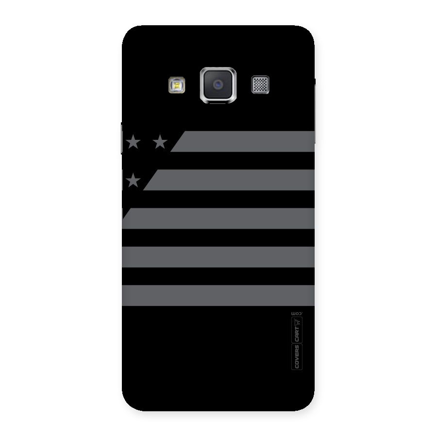 Grey Star Striped Pattern Back Case for Galaxy A3