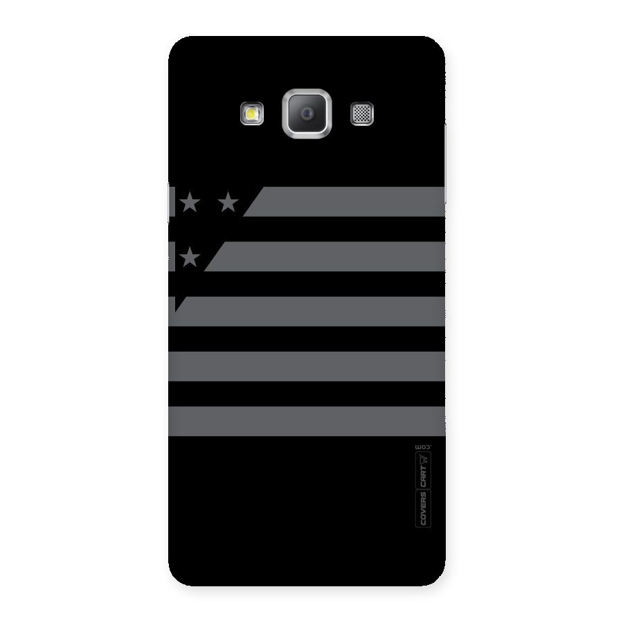 Grey Star Striped Pattern Back Case for Galaxy A7