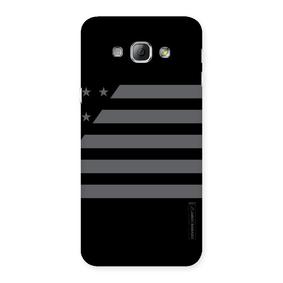 Grey Star Striped Pattern Back Case for Galaxy A8