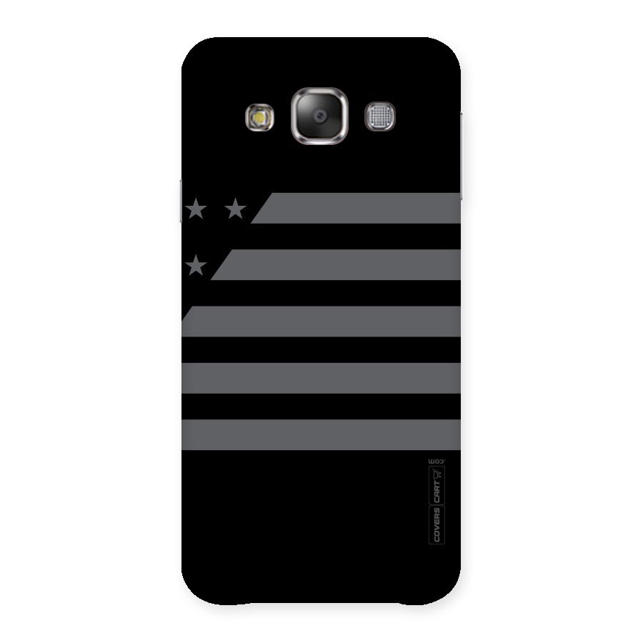 Grey Star Striped Pattern Back Case for Galaxy E7