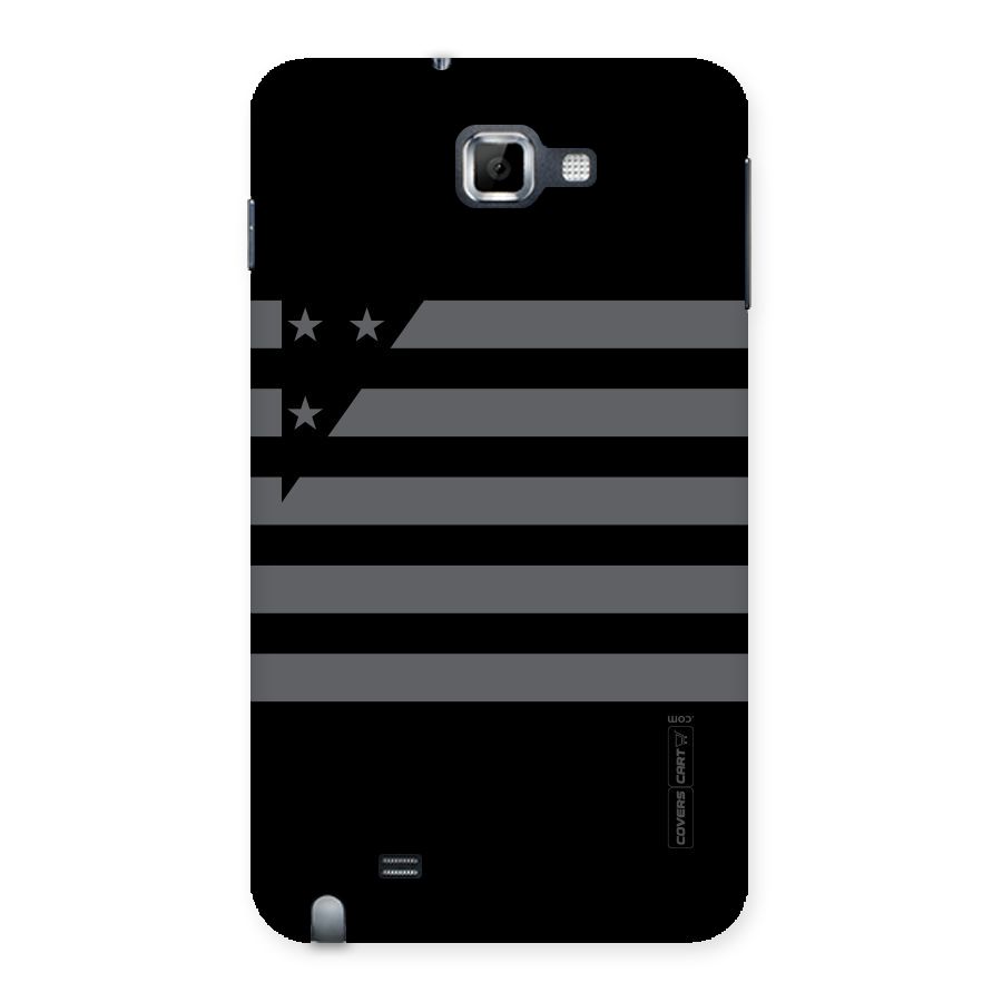 Grey Star Striped Pattern Back Case for Galaxy Note