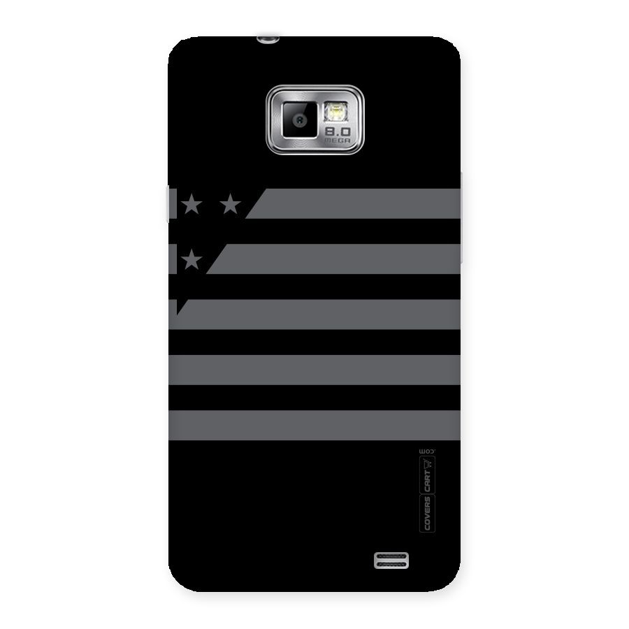 Grey Star Striped Pattern Back Case for Galaxy S2