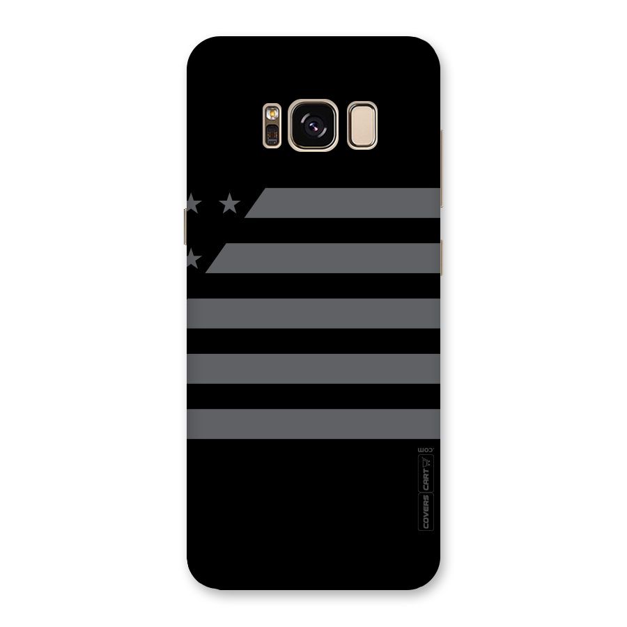 Grey Star Striped Pattern Back Case for Galaxy S8