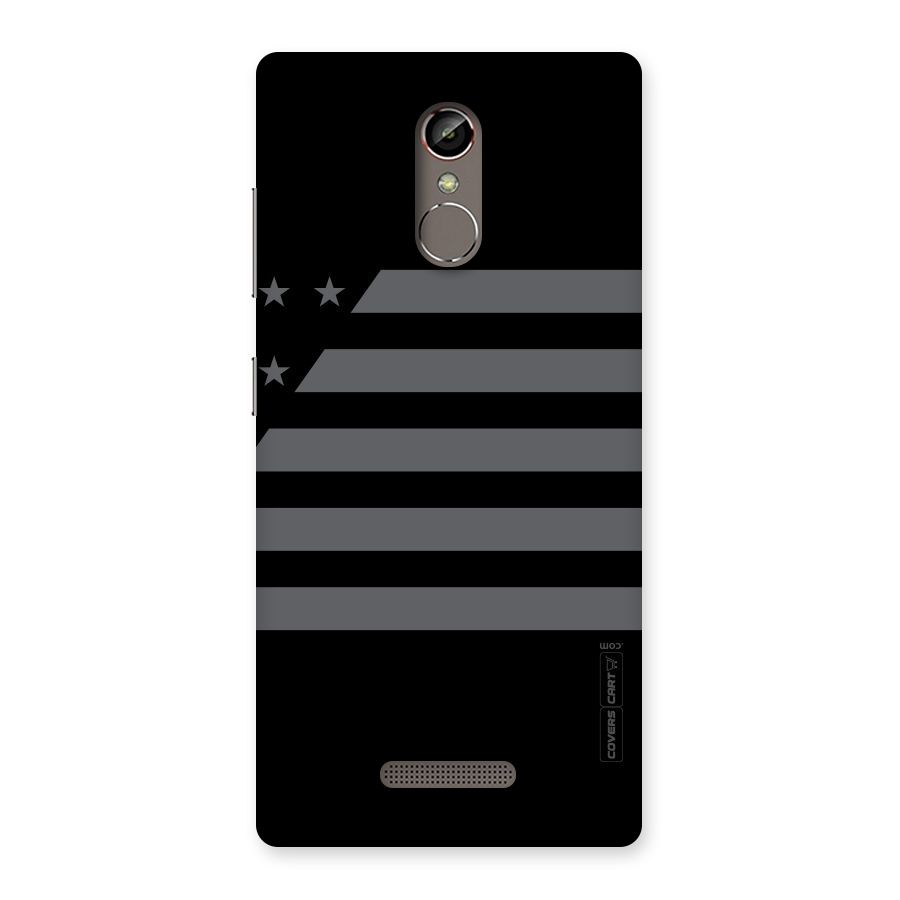 Grey Star Striped Pattern Back Case for Gionee S6s